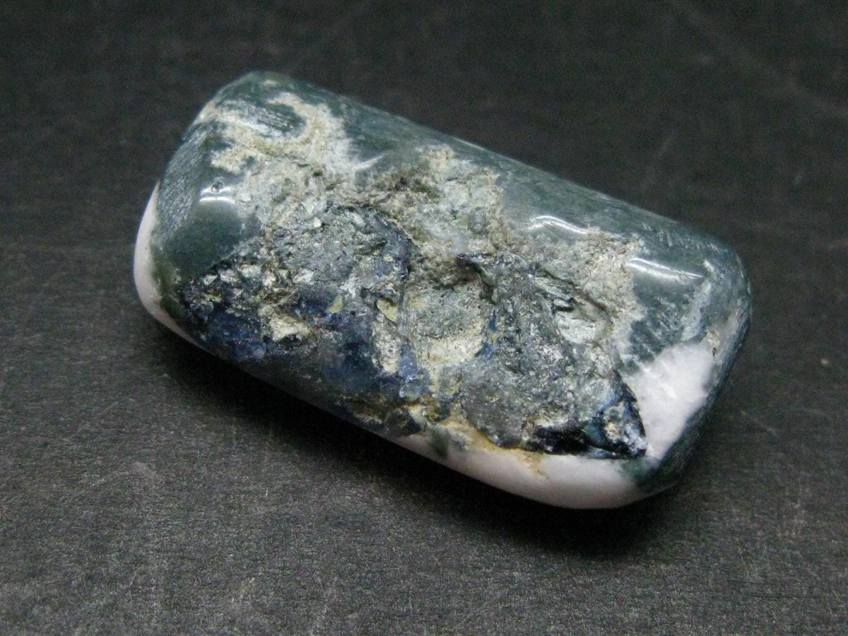 Gem Benitoite & Natrolite Polished Stone w/ Hole From California - 29.51 Carats