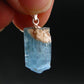 Aquamarine Crystal Silver Pendant From Vietnam - 0.9" - 2.78 Grams