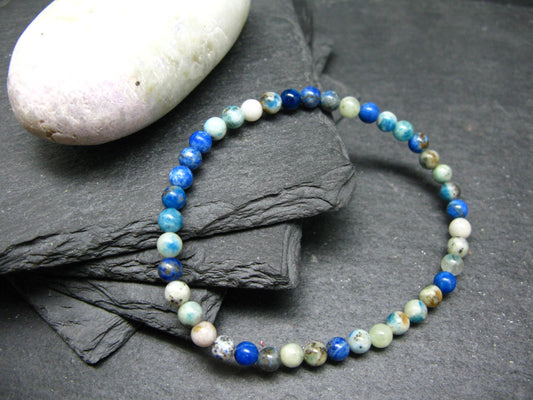 Hackmanite Genuine Bracelet ~ 7 Inches ~ 5mm Round Beads