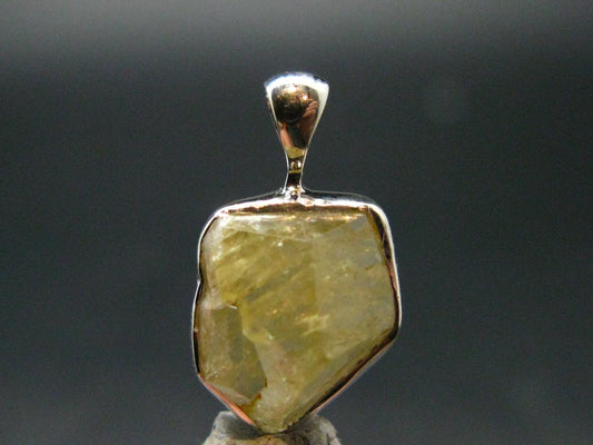 Rhodizite Rhodozite Crystal Silver Pendant from Madagascar - 0.7" - 1.65 Grams