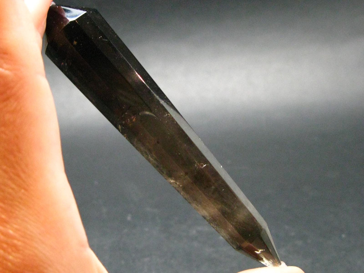 Perfect Smoky Quartz Vogel Crystal Healing Wand - 4.2" - 49.08 Grams