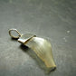Gem Libyan Desert Glass Tektite Free Form Pendant Sterling Silver from Libya - 1.3" - 2.05 Grams