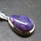 Rare High-Quality Charoite Silver Plated Pendant From Russia - 1.5" - 8.02 Grams