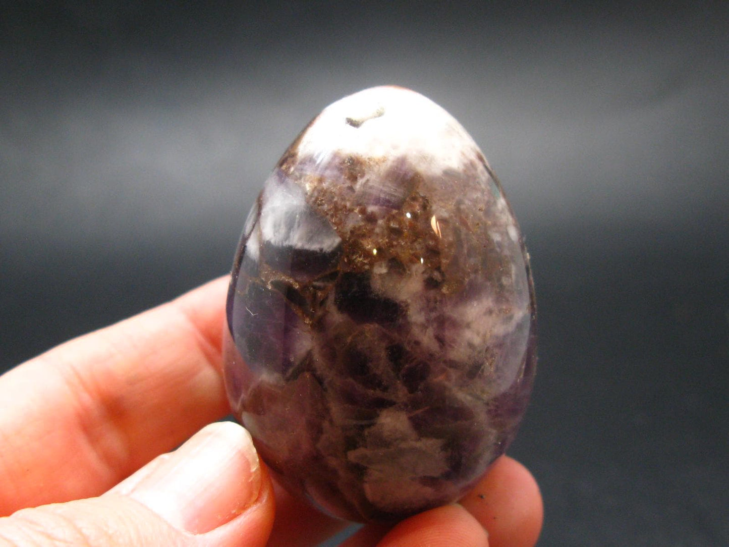 Rare Auralite Super 23 Amethyst Egg From Canada - 1.9" - 82.44 Grams