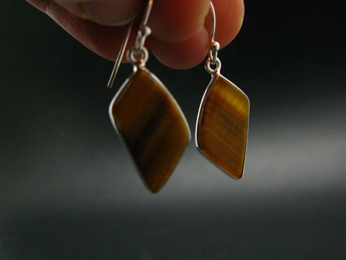 Tiger Eye Earrings - 3.91 Grams