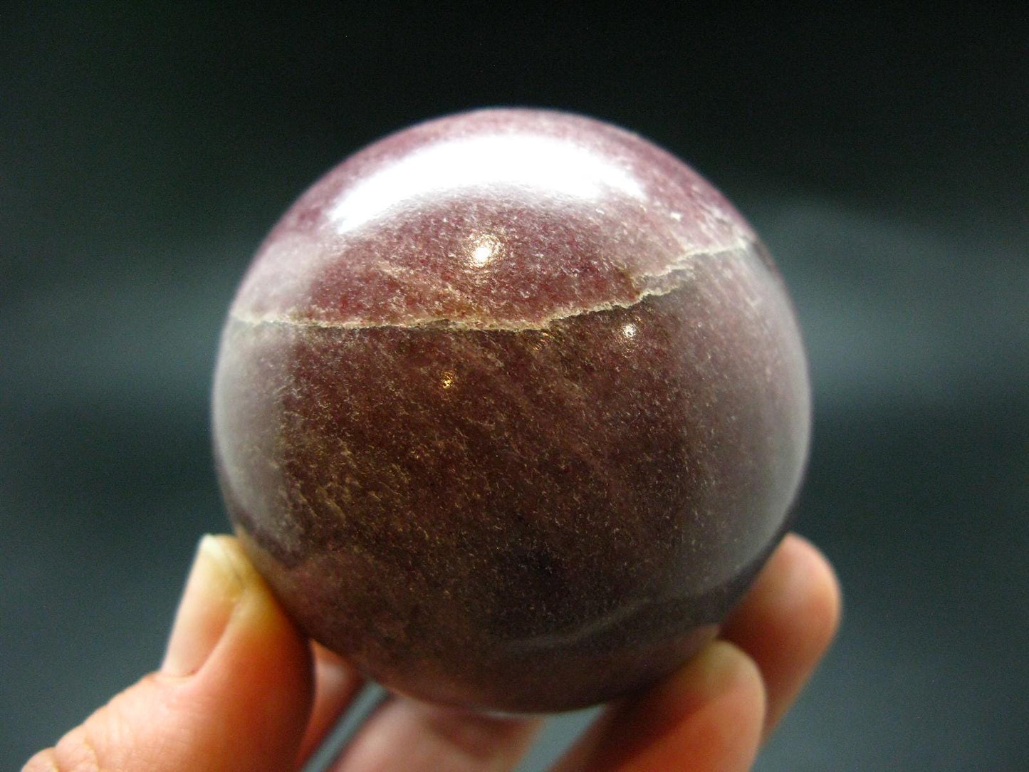Rare Red Thulite Sphere Ball From Norway - 2.1" - 229 Grams