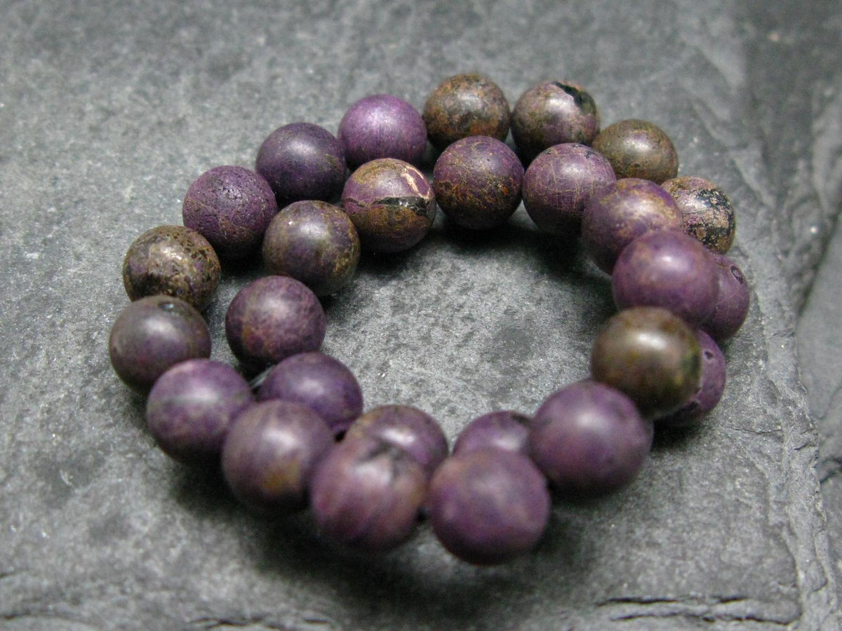 Purpurite Genuine Bracelet ~ 7 Inches ~ 6mm Round Beads