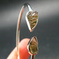 Moldavite Sterling Silver Twister Bracelet - 4.35 Grams - Size Adjustable