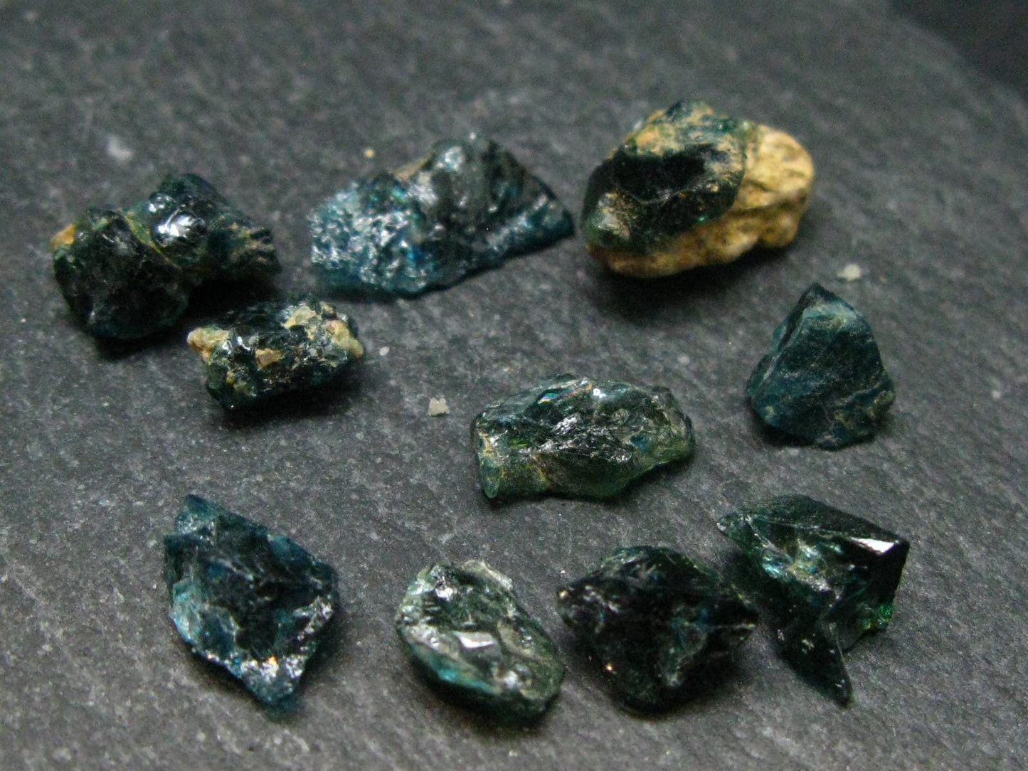 Lot of 10 Blue Lazulite Crystals From Pakistan - 4.06 Grams