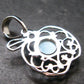 Summer’s Sea!! Rare Polished Cabochon Blue Larimar Pectolite Silver Pendant From Dominican Republic - 1.4" - 2.54 Grams