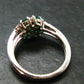 Emerald Faceted Silver Ring from Colombia - 3.55 Grams Total - Size 7