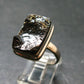 Unpolished Elite Shungite Silver Ring from Russia - Size 8 - 5.85 Grams