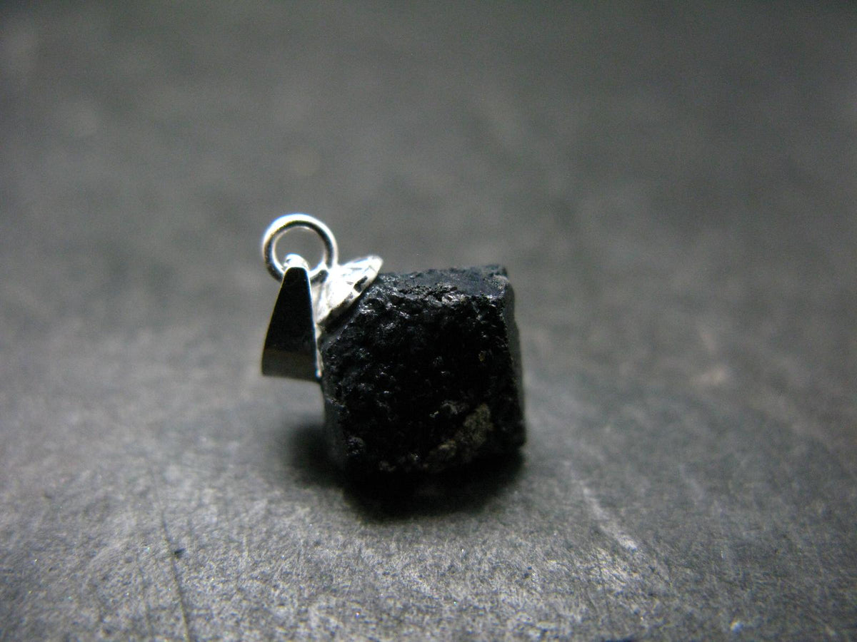 Extremely Rare! Amazing Natural Terminated Brookite Crystal Silver Pendant From Arkansas - 0.7" - 1.0 Grams