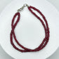 Ruby Beaded Bracelet | Natural Ruby Gemstone | Sterling Silver Clasp | July Birthstone Jewelry