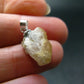 Gem Beryllonite Crystal Silver Pendant from Brazil - 0.9" - 6.15 Carats