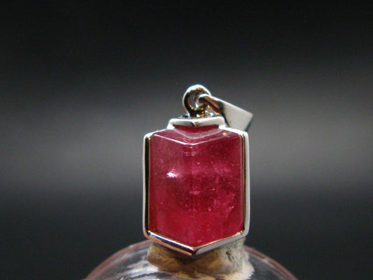 Rhodochrosite Sterling Silver Pendant From Alma Colorado - 0.9" - 3.12 Grams