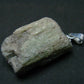 Green Kyanite Crystal Silver Pendant From Tanzania - 1.2" - 7.02 Grams
