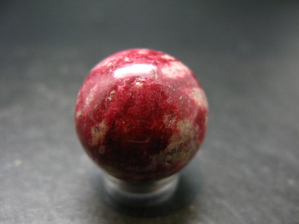 Rare Red Thulite Sphere Ball From Norway - 0.9" - 22.42 Grams