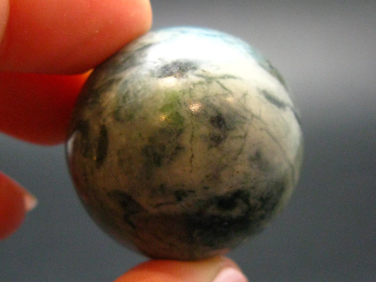 Very Rare Dianite (Blue Jade) Sphere Ball From Russia - 1.2"