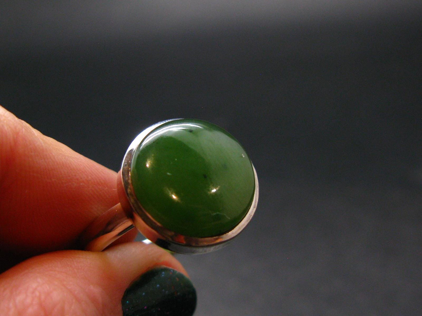 Nephrite Jade Ring From Canada - Size 11 - 5.91 Grams