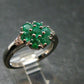 Emerald Faceted Silver Ring from Colombia - 3.55 Grams Total - Size 7