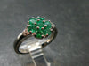 Emerald Faceted Silver Ring from Colombia - 3.55 Grams Total - Size 7
