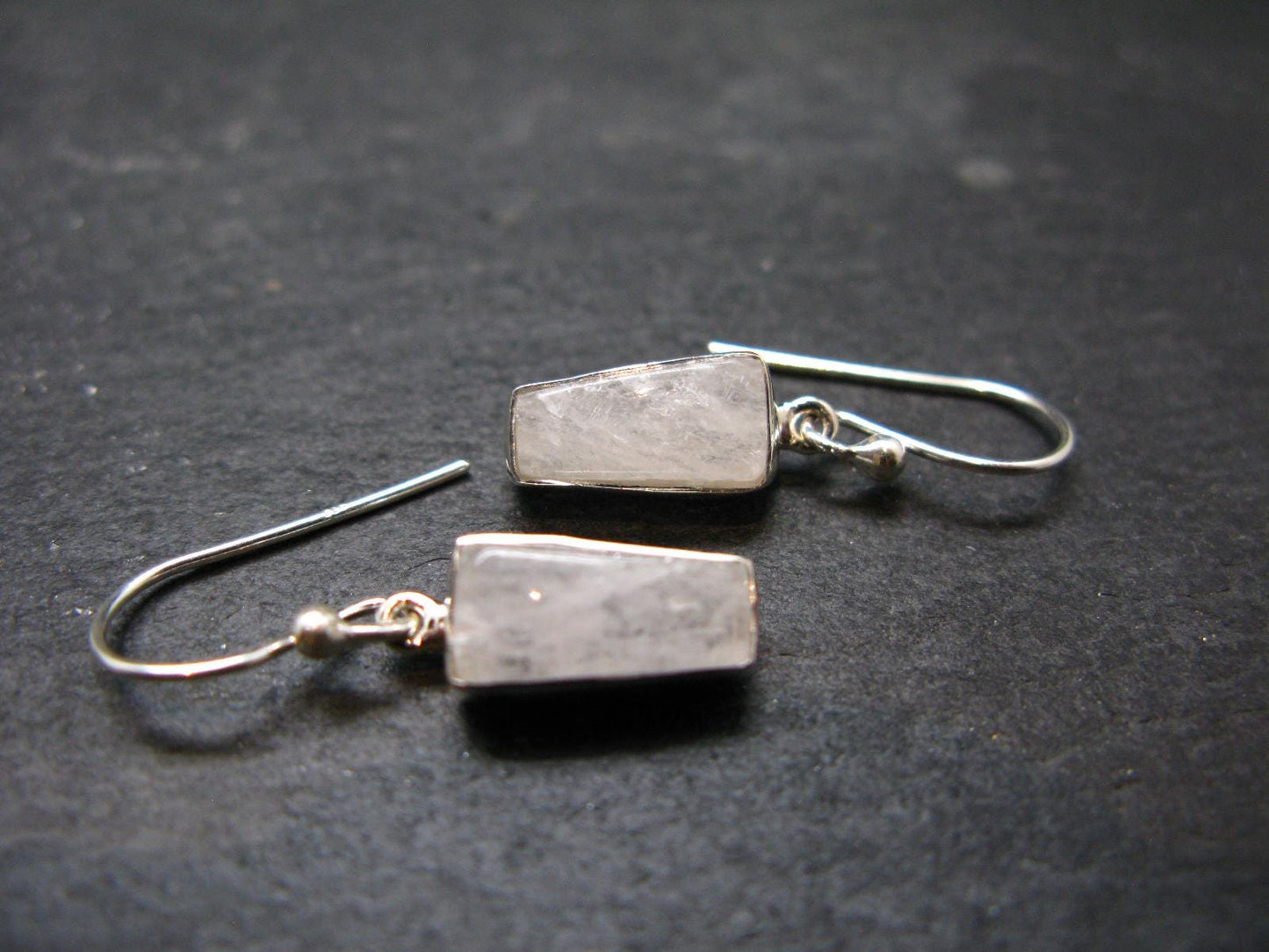 Natrolite Silver Earrings From Russia - 2.69 Grams