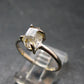 Fine Clear Natural Herkimer Diamond Silver Ring From New York - Size 8 - 1.79 Grams