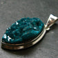 Dioptase Crystal Silver Pendant from Congo - 8.33 Grams - 1.6"