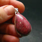 Thulite Silver Plated Pendant From Norway - 1.5" - 6.41 Grams