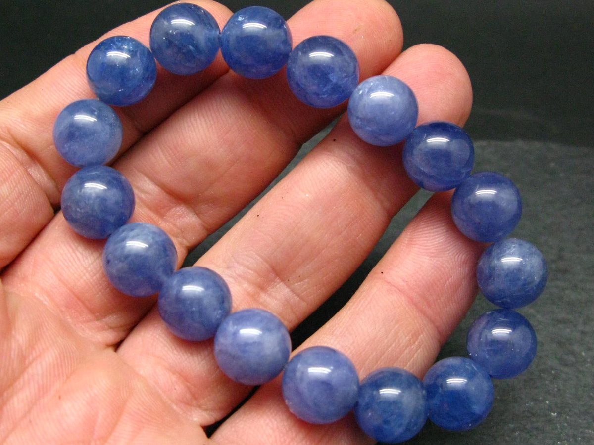 AAA Grade Gem Tanzanite Genuine Bracelet ~ 7 Inches ~ 11mm Round Beads