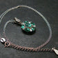 Emerald Silver Pendant W/Chain From Colombia - 3.42 Grams Total