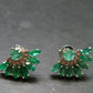 Gem Emerald Faceted Earrings In Sterling Silver - 1.57 Carats