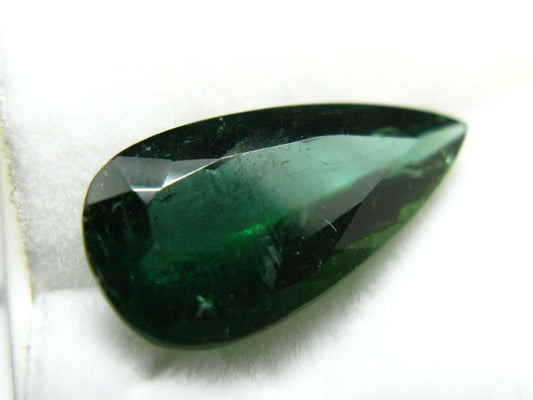 Green Tourmaline Cut Stone Gem From Brazil - 5.63 Carats - 18x9mm