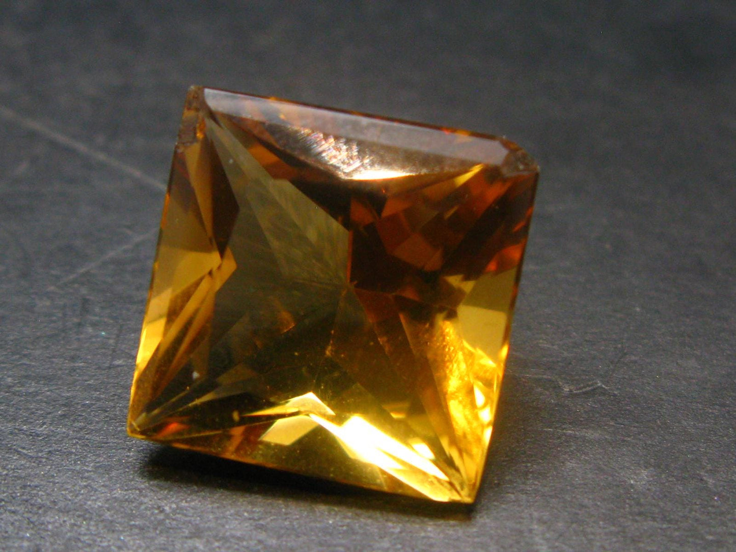 Stone of Success!! Genuine Intense Yellow Citrine Cut Stone From Brazil - 0.6" - 16.6 Carats
