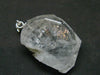 Aquamarine Crystal Silver Pendant From China - 1.2" - 4.34 Grams