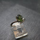 Moldavite Sterling Silver Ring From Czech Republic - Size 5.2 - 1.88 Grams