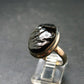 Unpolished Elite Shungite Silver Ring from Russia - Size 8 - 5.35 Grams