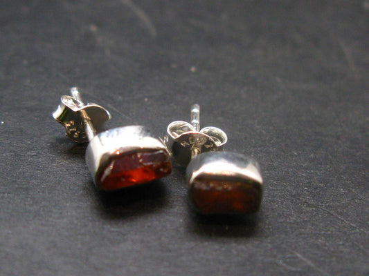 Zincite Zinkite Stud Earrings Sterling Silver From Poland - 1.53 Grams