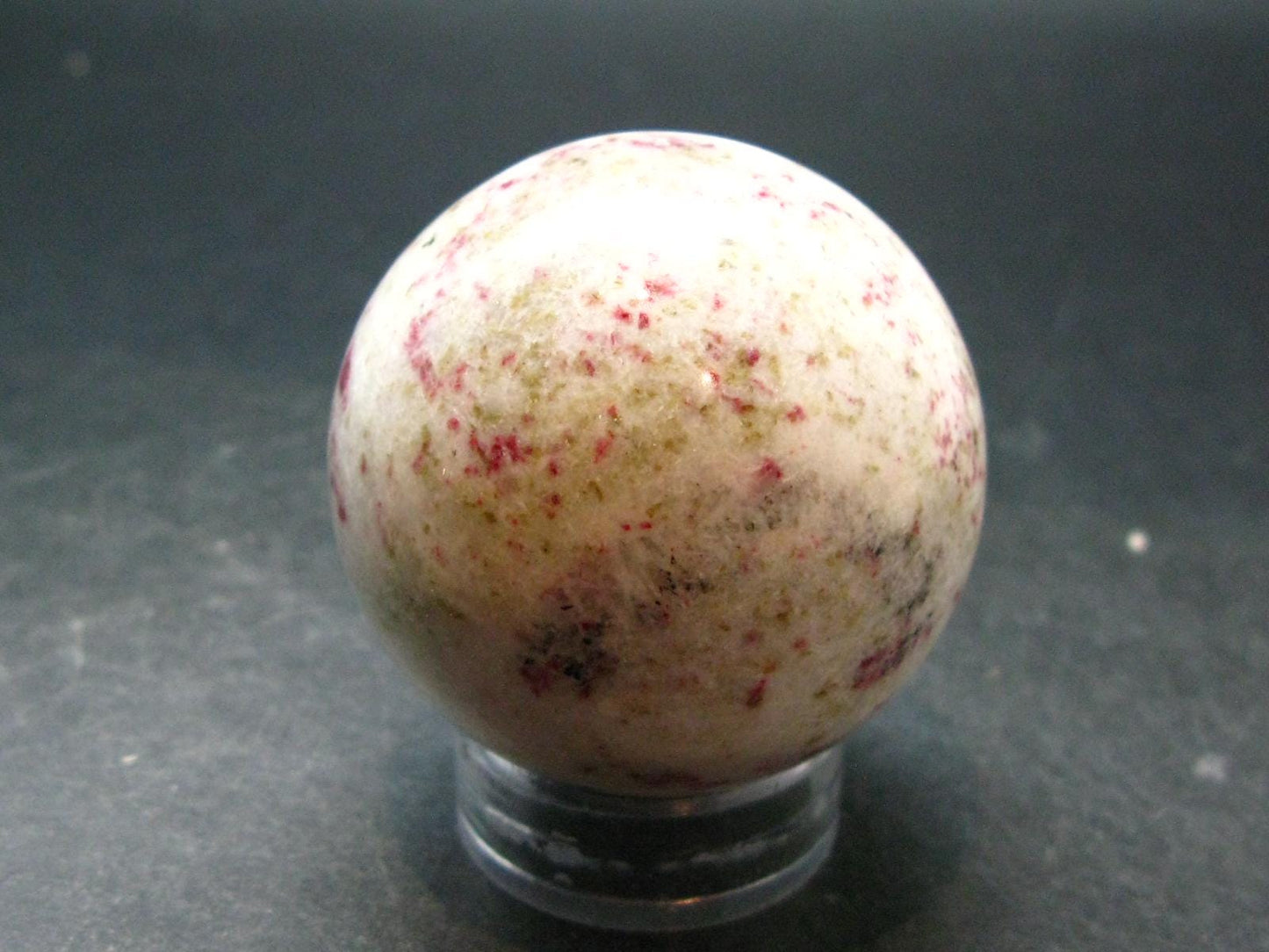 Large Cinnabar in Quartz Sphere from Peru - 161.76 Grams - 1.9"