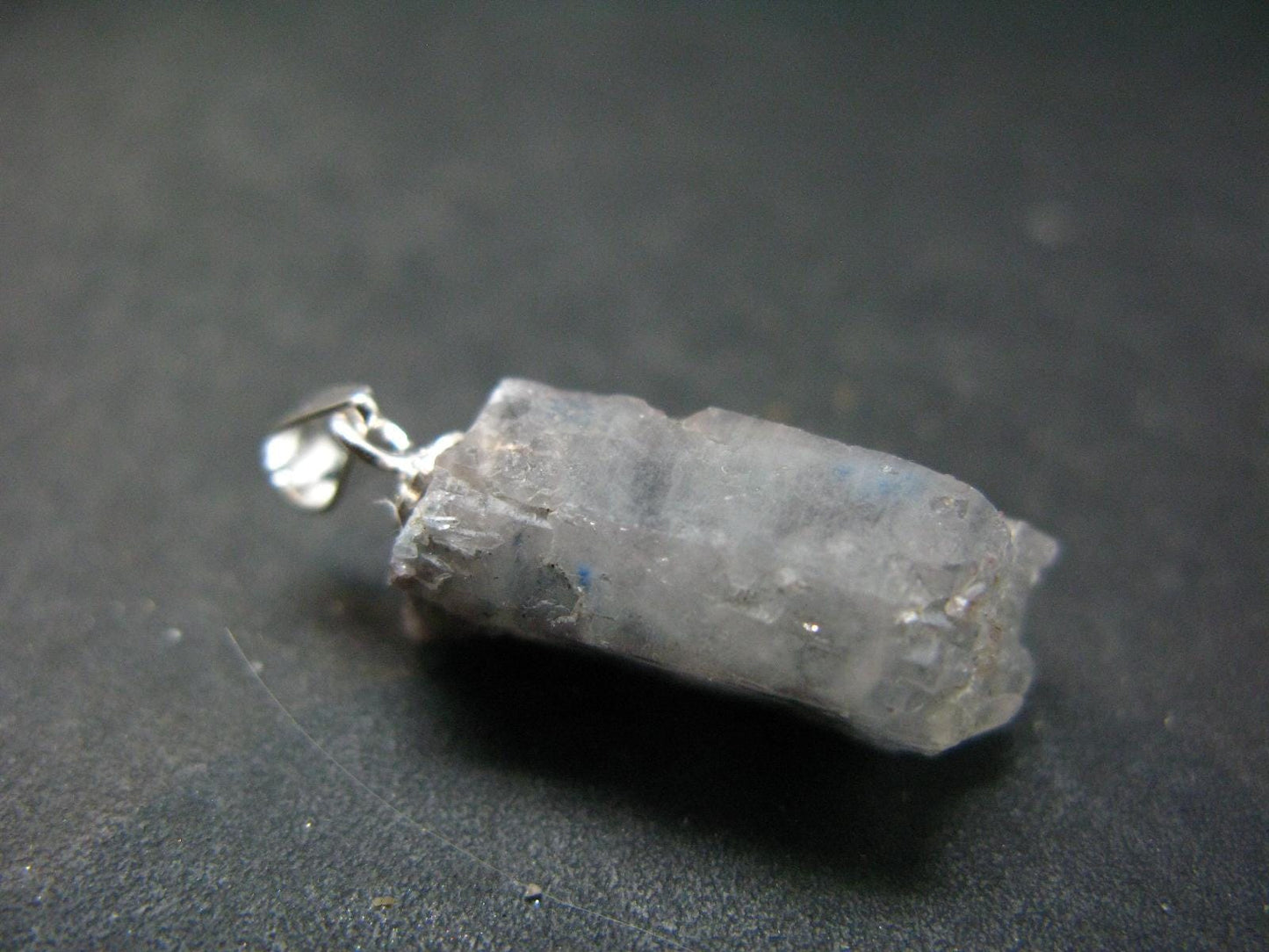 Rare Papagoite In Terminated Quartz Crystal Silver Pendant from South Africa - 1.0" - 2.96 Grams