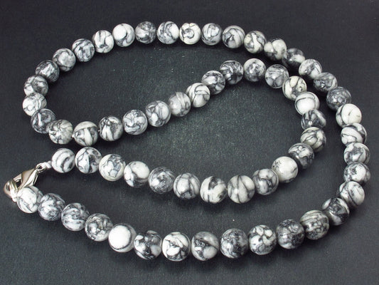 Pinolite Pinolith Necklace from Austria - 20" - 8mm Round Beads