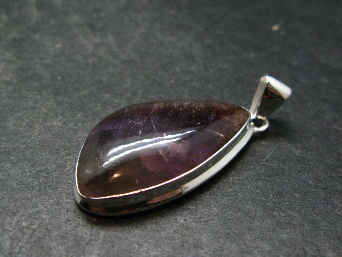 Cacoxenite Super 7 Silver Plated Pendant From Brazil - 1.7" - 7.15 Grams