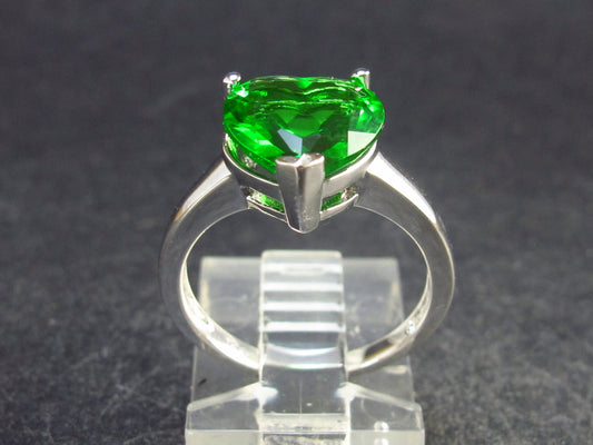 Helenite Gaia Stone Gem Sterling Silver Ring From Washington - Size 6.25 - 1.6 Carats