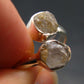 Gray Herderite Silver Ring from Africa - Size 5 - 2.11 Grams