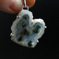 Moss Agate Silver Plated Pendant From Brazil - 7.44 Grams - 1.6"