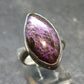 Rare Stichtite Silver Plated Ring from Australia - Size 5 - 4.16 Grams