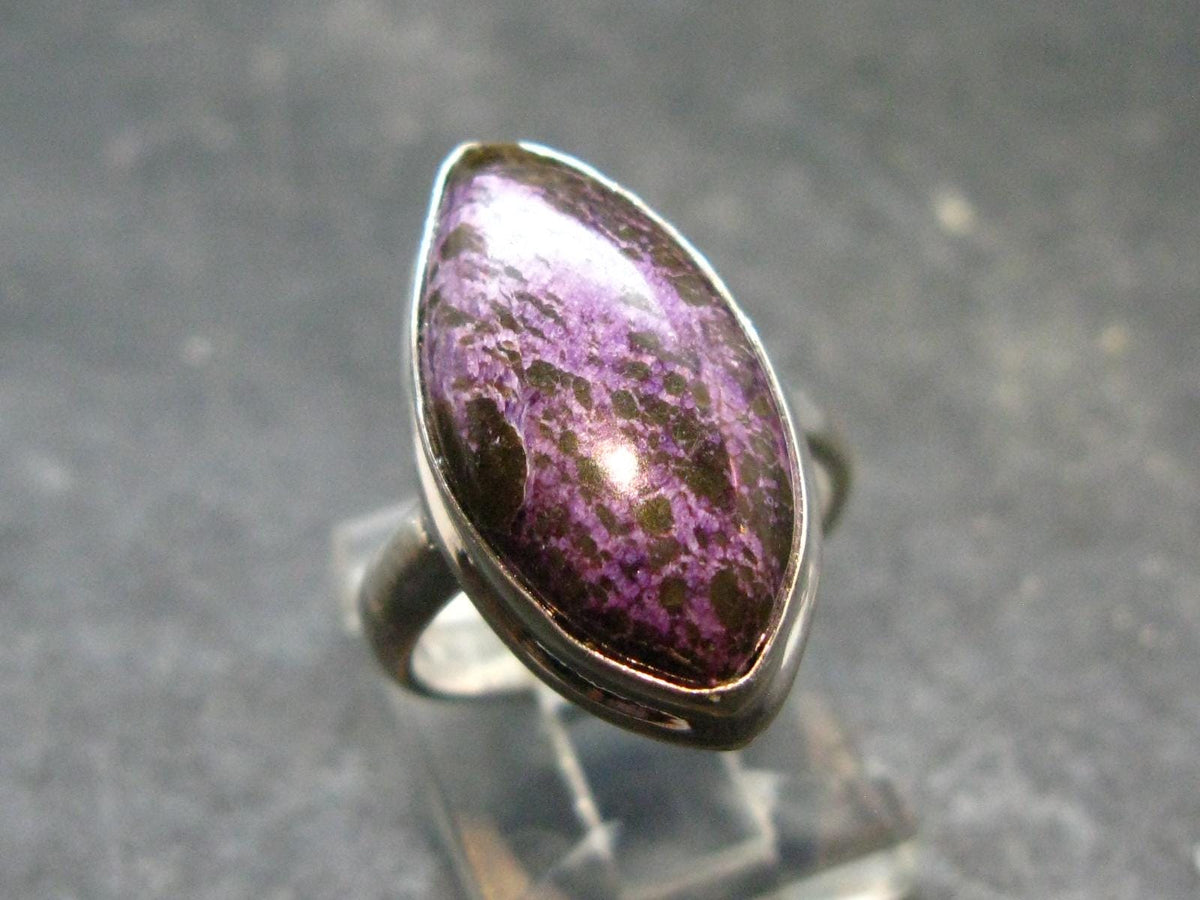 Rare Stichtite Silver Plated Ring from Australia - Size 5 - 4.16 Grams