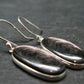 Tumbled Hypersthene Silver Earrings From Canada - 1.4" - 5.27 Grams