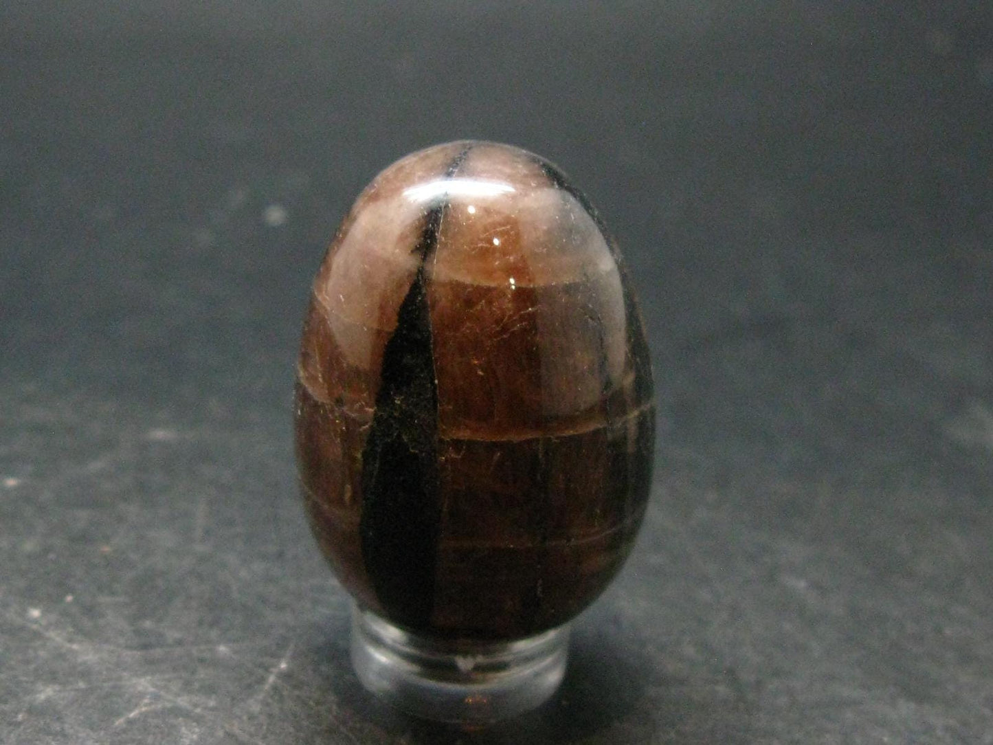 Chiastolite Variety of Andalusite Egg from China - 1.3"